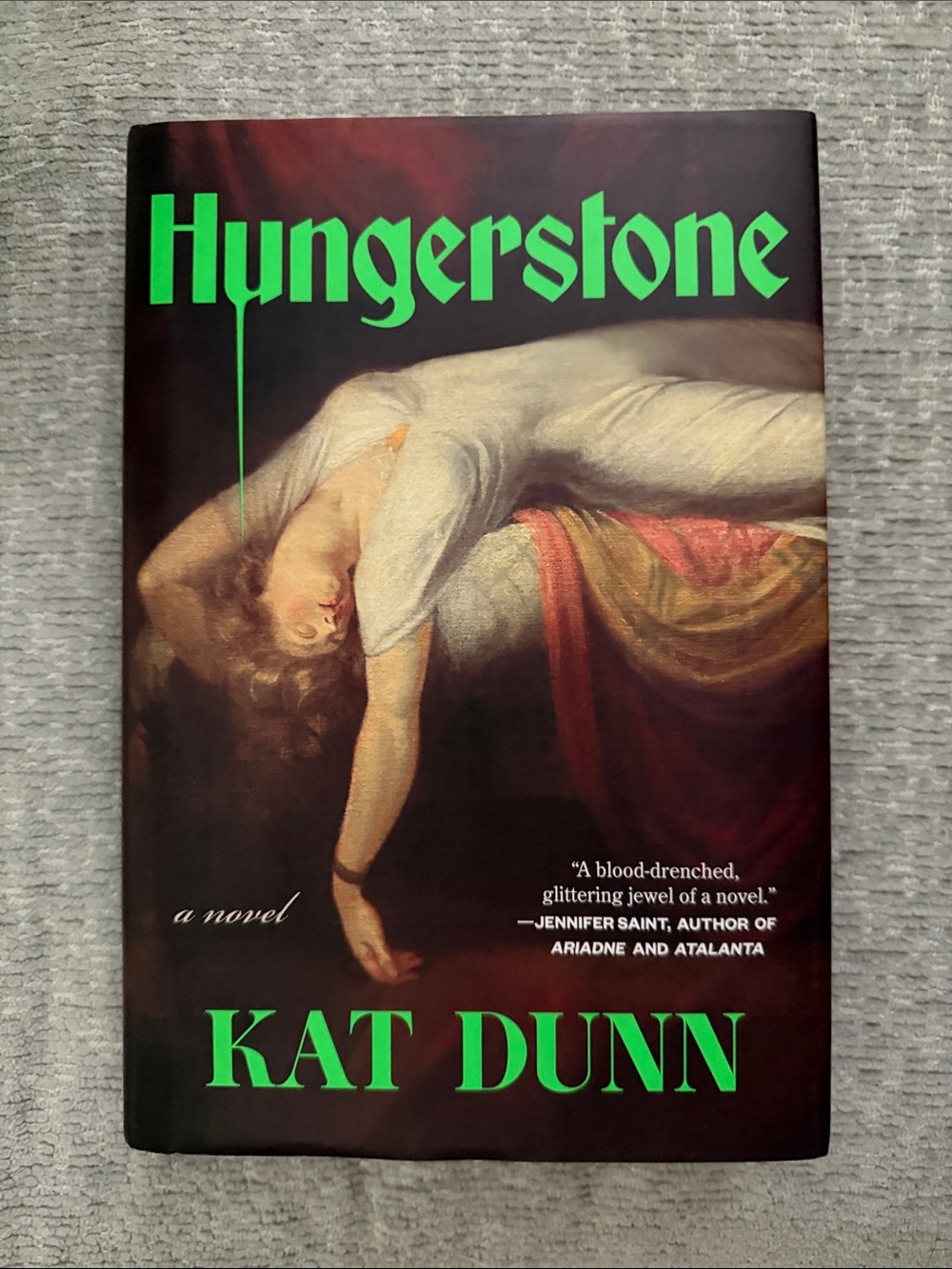 Hungerstone Hardcover Book - Green Cover Text